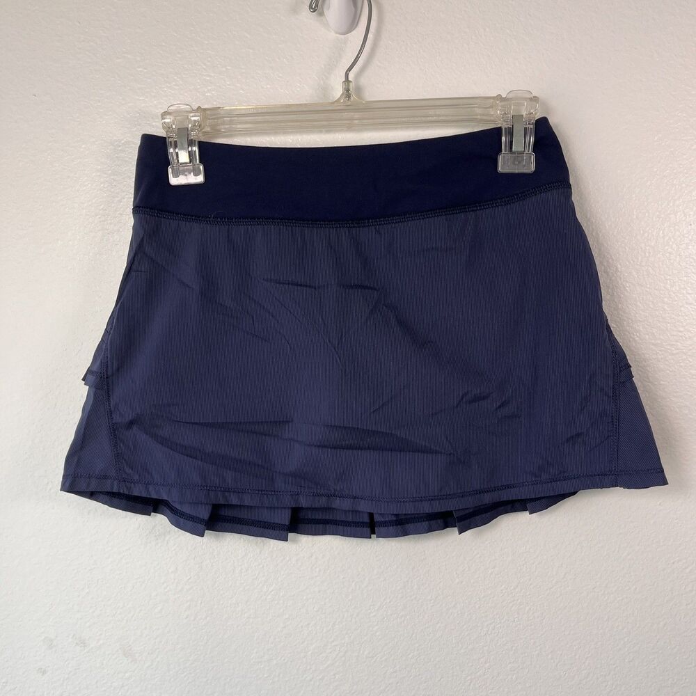 Ivivva by Lululemon Girls Skort size 12 Kids Set The Pace Tennis Golf Skirt Navy